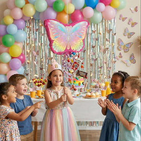 KiDEPOCH butterfly pinata hanging loop demonstrates easy setup for outdoor parties