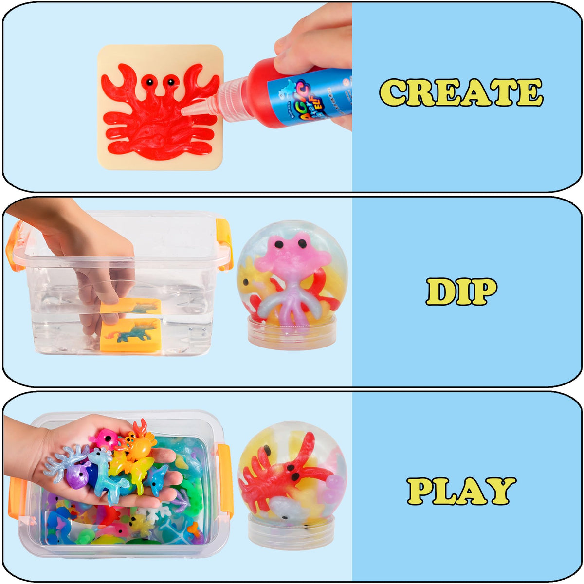 Kidisego Aqua Fairy Water Gel Kit features 24 molds to spark imaginative scenes.