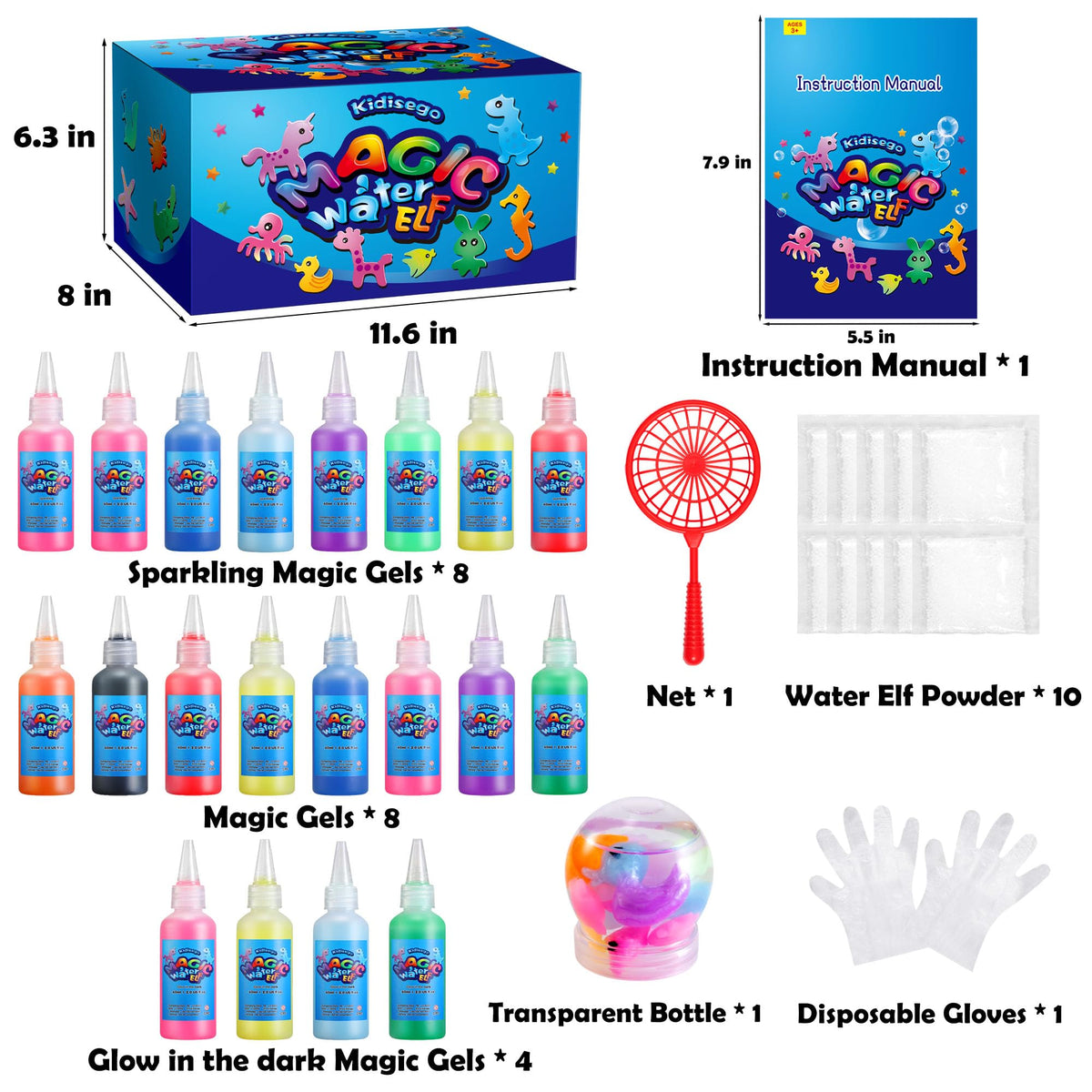 Kidisego Aqua Fairy Water Gel Kit safe, screen-free crafting option.