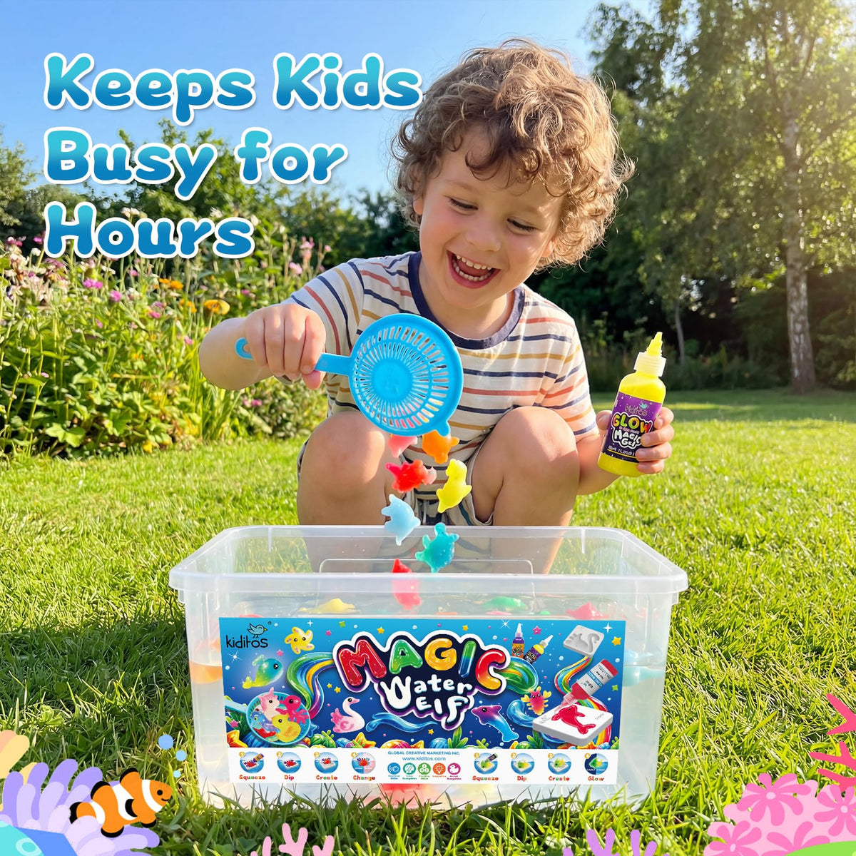 Kiditos Magic Water Elf Toy Kit – engaging sensory play for kids ages 3 and up