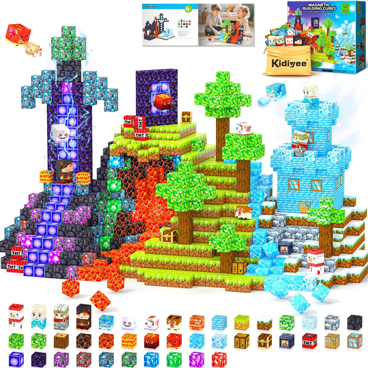 Kidiyee Build Mine Magnet World: 3D assembly fuels imaginative play.