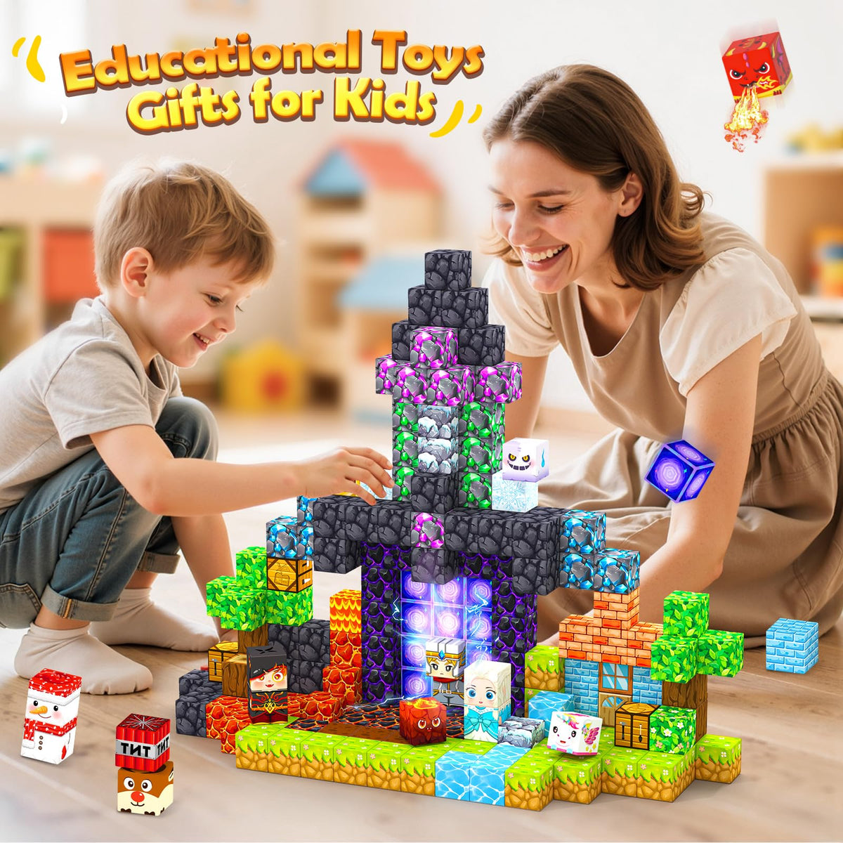 Kidiyee Durable Magnets—sturdy blocks enable fearless creative exploration.