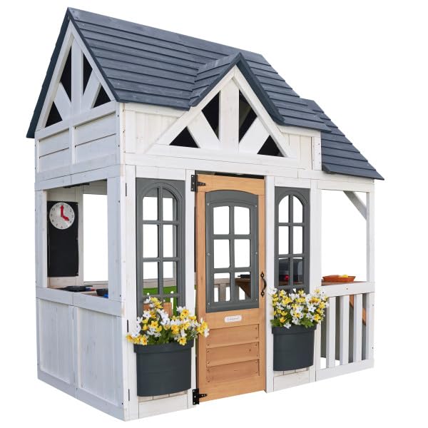 KidKraft Lantana Lane playhouse exterior view for backyard fun