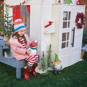 KidKraft playhouse white mailbox for notes and messages.