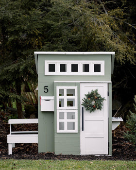 KidKraft indoor sink with lever in playhouse for washing hands.
