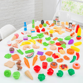 KidKraft Tasty Treats vegetables collection encourages interactive grocery and meal prep play.