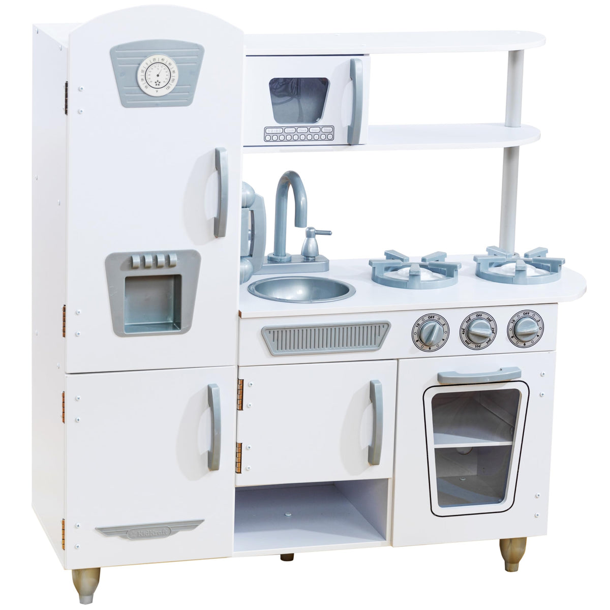 KidKraft Vintage wooden play kitchen ice maker feature for pretend fun