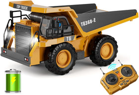 KIDMARKT RC Dump Truck bed tilt demonstrates practical loading and unloading for kids