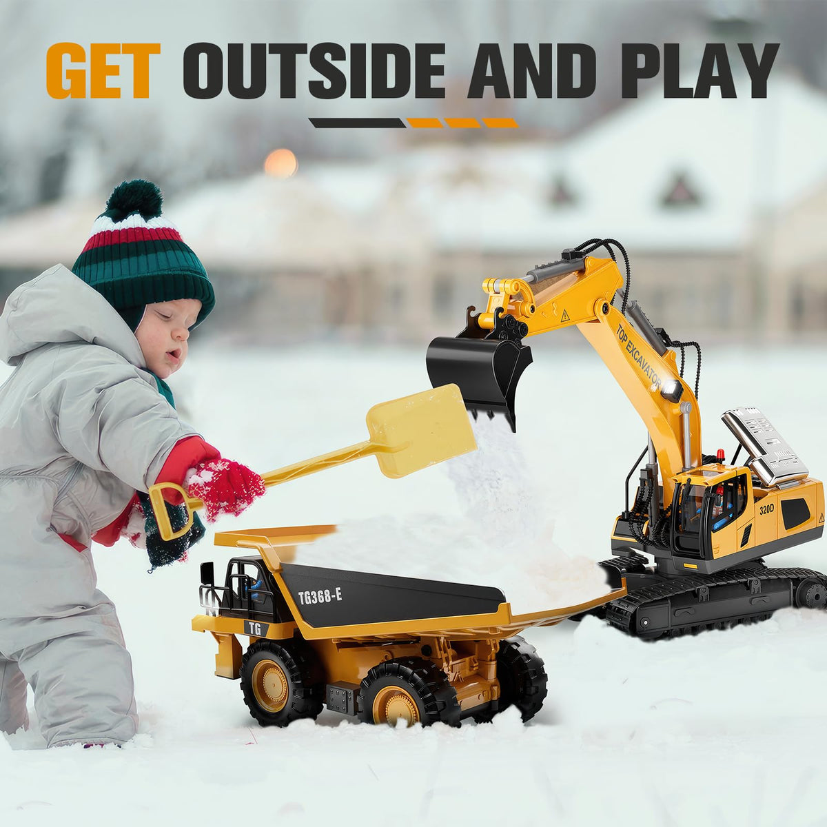 KIDMARKT RC Dump Truck durable tires provide stable traction on carpets and outdoors