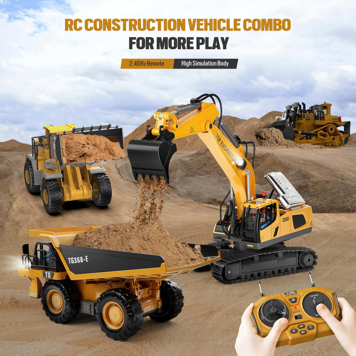 KIDMARKT wheel loader versatile for indoor and outdoor play