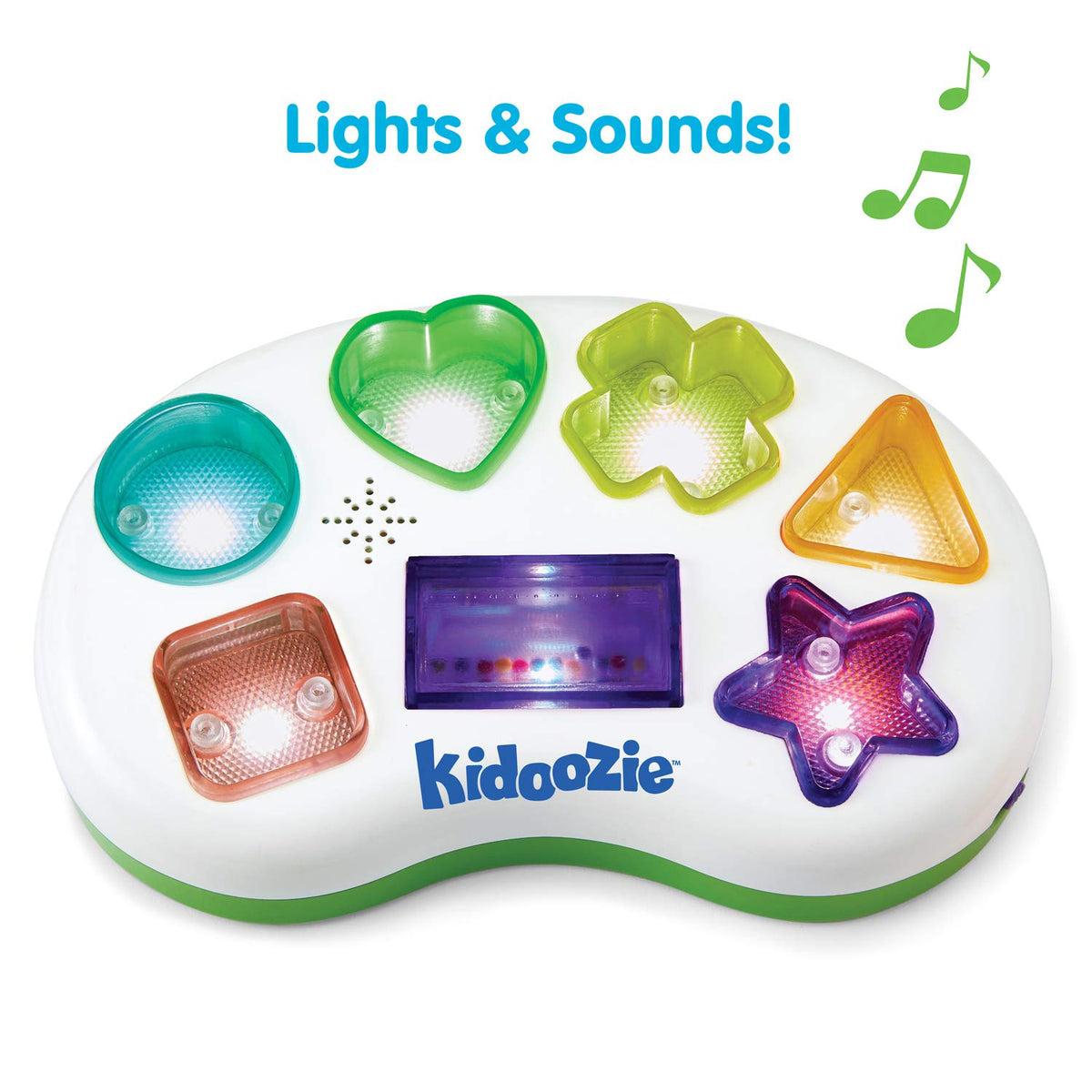 Kidoozie Lights 'n Sounds base lights up and plays music.