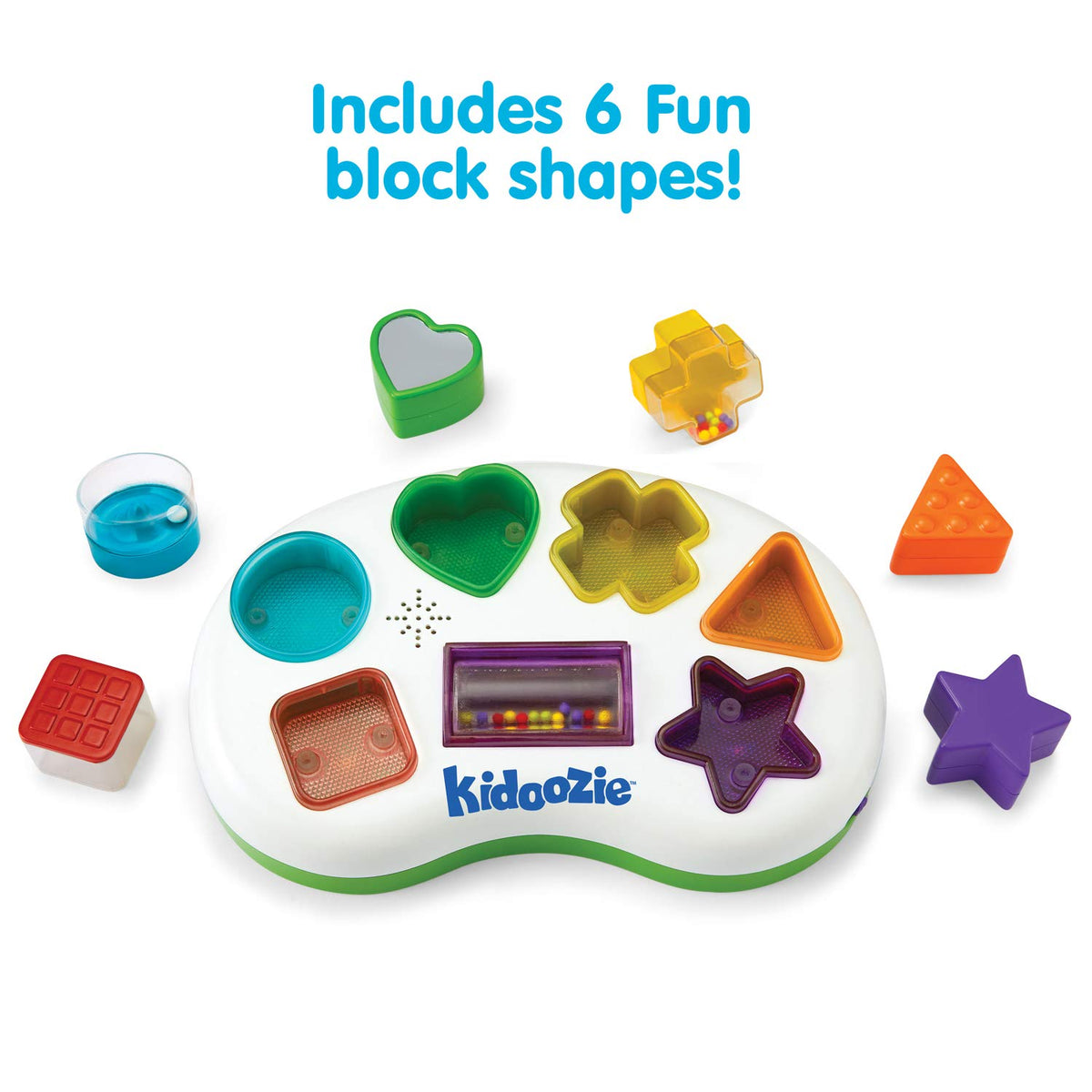 Kidoozie Lights 'n Sounds textures and mirrors provide tactile exploration.