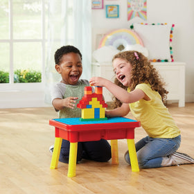 Kidoozie lid compatible with Mega Blocks for creative building.