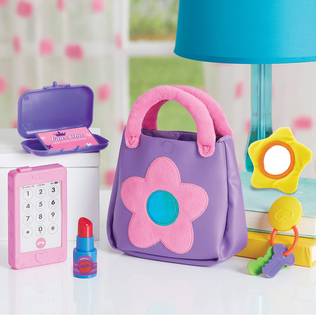 Kidoozie My First Purse on-the-go accessories support creative storytelling.