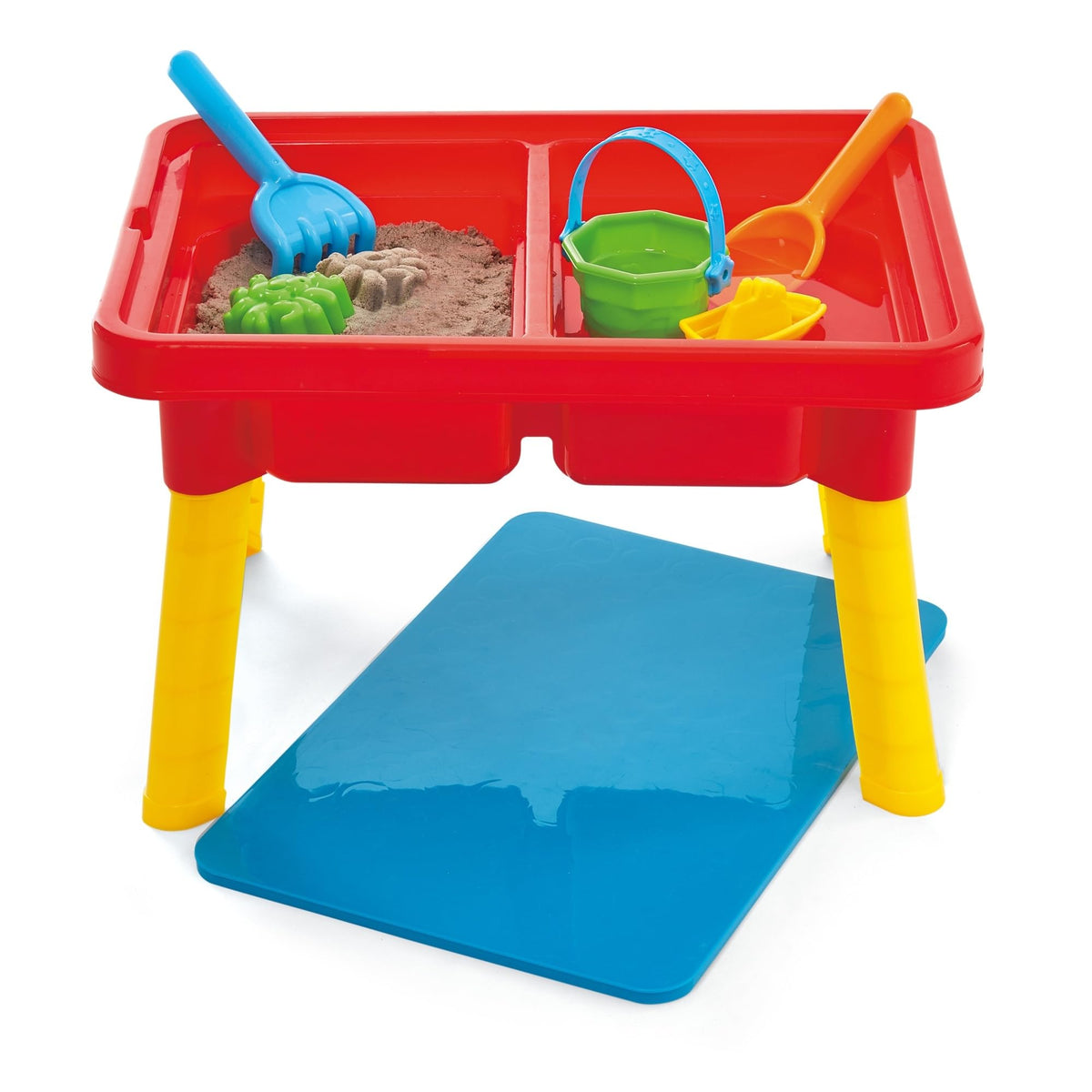 Kidoozie red sensory table ready for vibrant yard adventures.