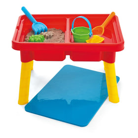 Kidoozie red sensory table ready for vibrant yard adventures.