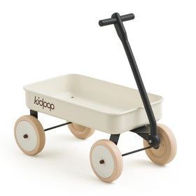 Kidpop Pula-Mini wagon white side view, lightweight for toddlers.