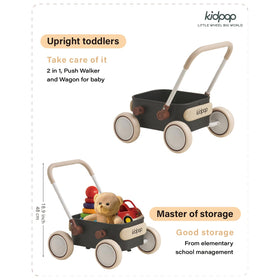 Kidpop PULA wagon inside view reveals a safe enclosed hopper for adventures.