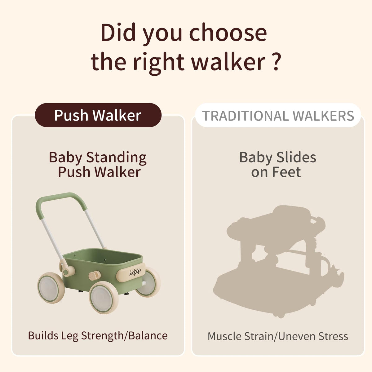 kidpop PULA walker pink assembled in minutes demonstrates user-friendly design