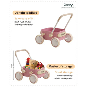 kidpop PULA walker pink hopper detail highlights food-grade, waterproof, durable material