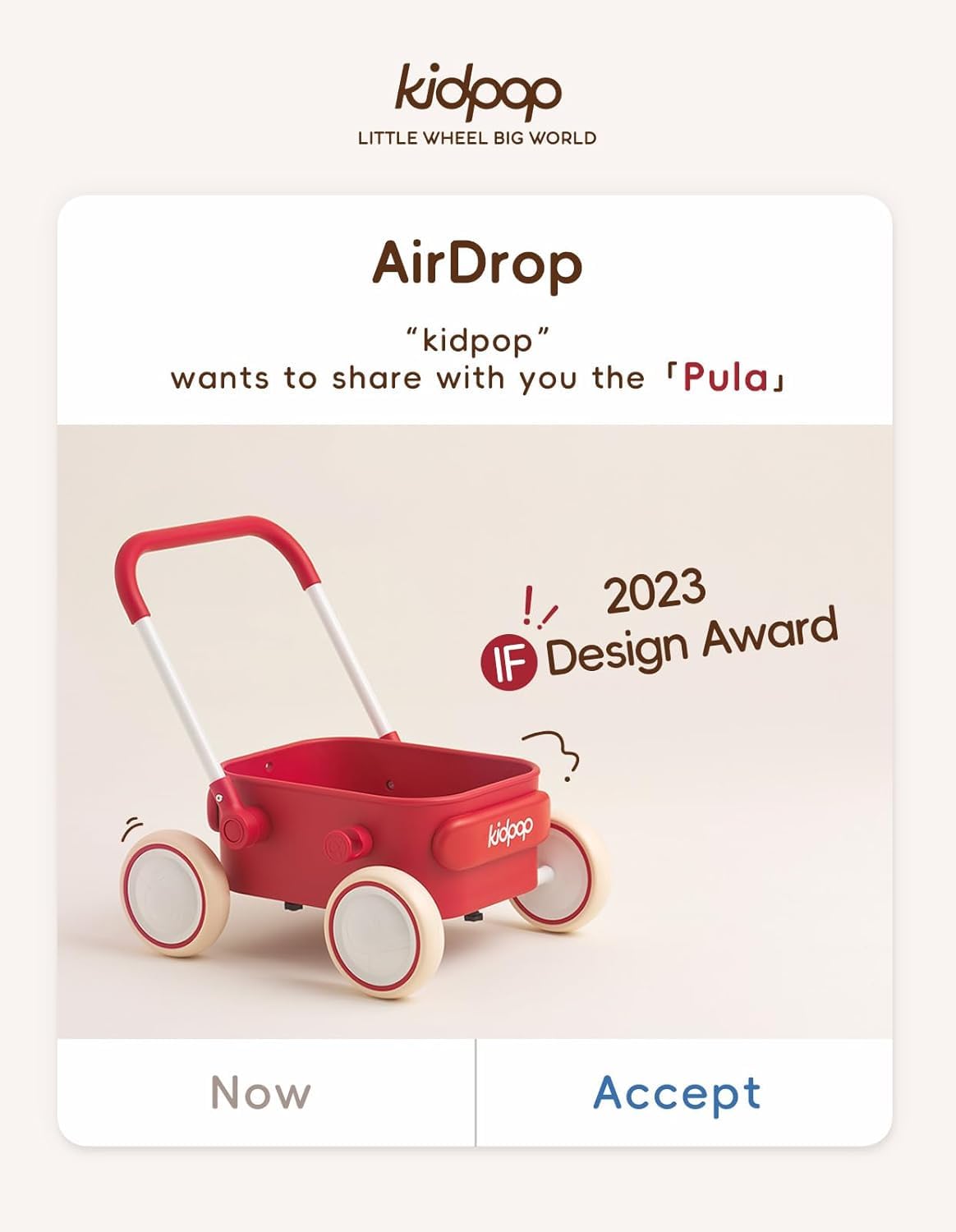 kidpop PULA walker pink indoor-outdoor versatility supports play at home and outdoors