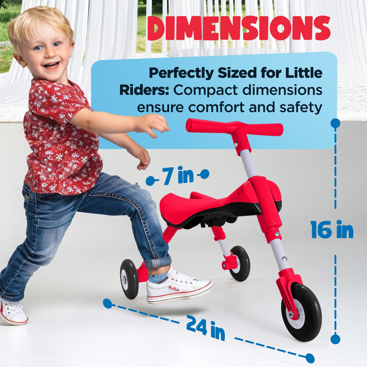 KIDRIM tricycle arrives ready to ride with no assembly.