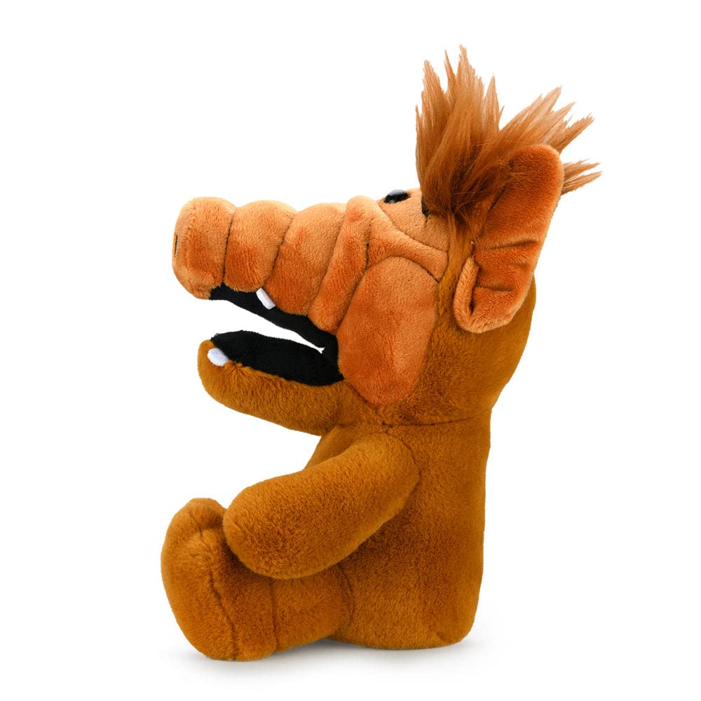 Kidrobot ALF plush in a hugging pose adds cozy charm.