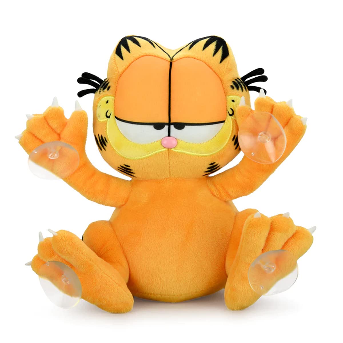 Kidrobot Garfield 8-inch window clinger with suction cups for secure window display.