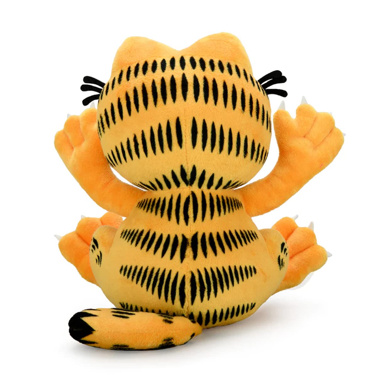 Kidrobot Garfield relaxed-face window clinger on glass adds playful atmosphere.
