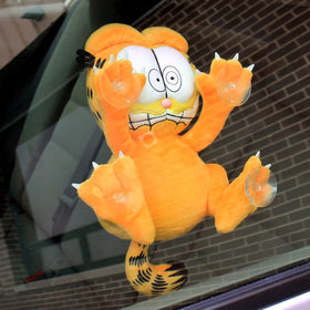 Close-up of scared Garfield face for expressive display