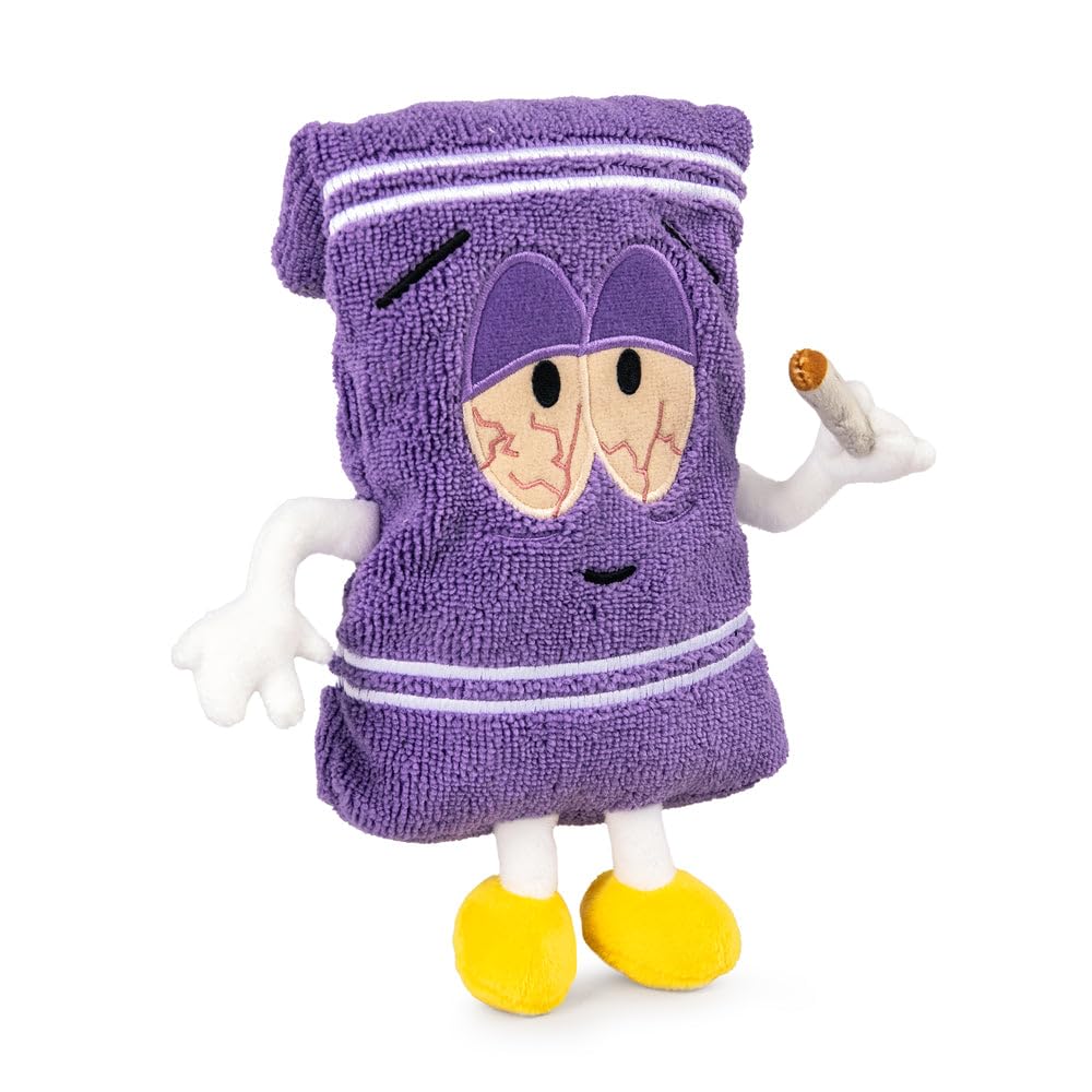Kidrobot South Park Stoned Towelie plush on shelf display