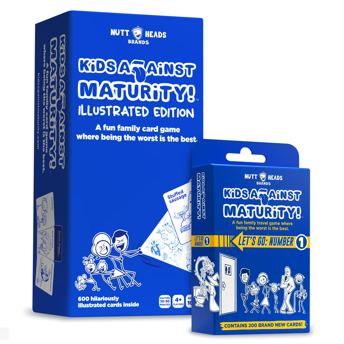 Kids Against Maturity combo pack box ready for family game night