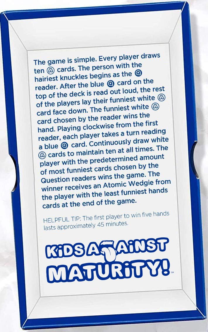 Kids Against Maturity room filled with laughter during a screen-free moment