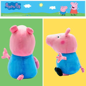 Compact George cuddle pillow buddy size, great for travel, sleepovers, and on-the-go comfort.