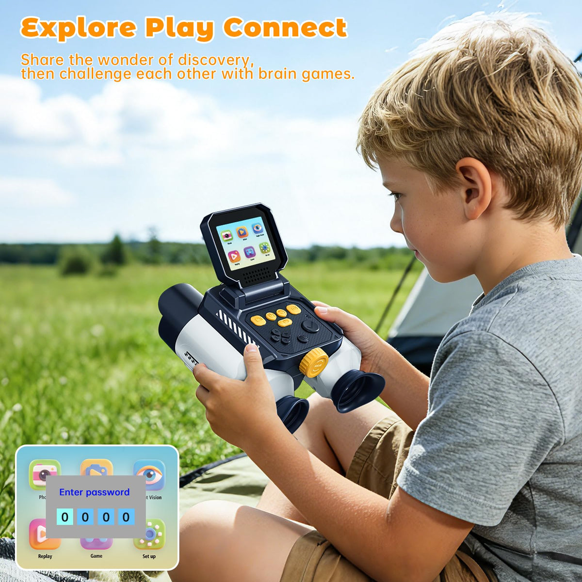 Kids Borescope binoculars compact and durable for adventures.