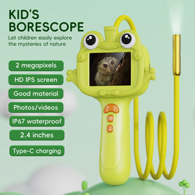 Kids Borescope night-vision LEDs illuminate details for safe night-time exploration.