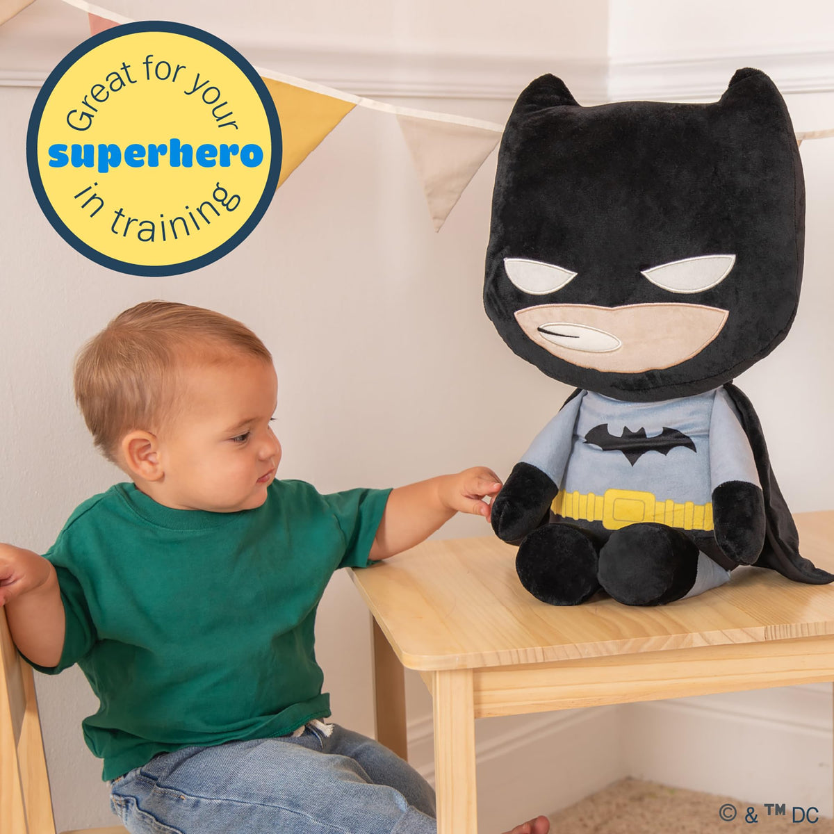 Kids Preferred Batman plush crinkle feet add tactile play value