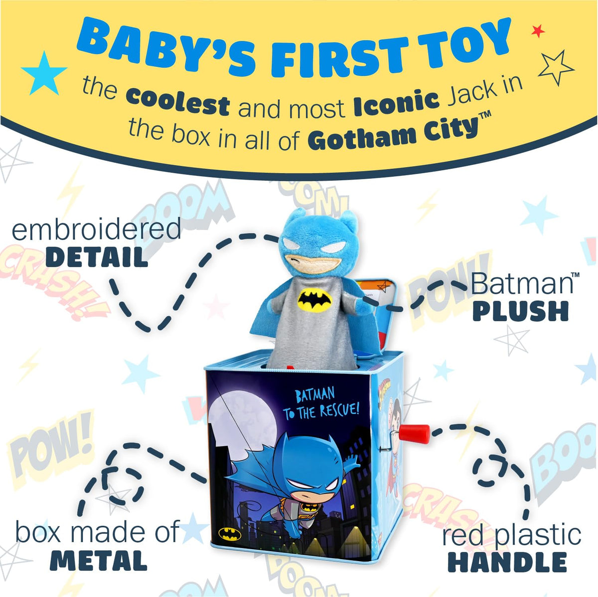 Kids Preferred Batman pops from the box with a lively musical moment