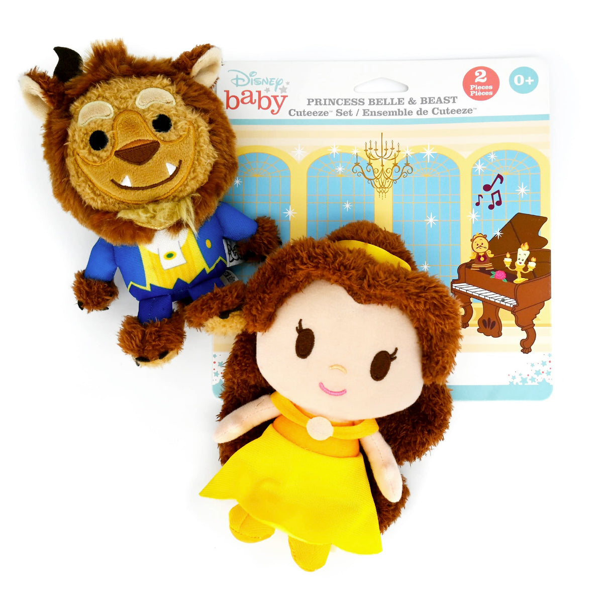 Kids Preferred Belle and Beast Cuteeze plush set for cuddle-friendly playtime