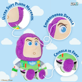 Kids Preferred Buzz Lightyear plush profile highlighting classic green and white suit.