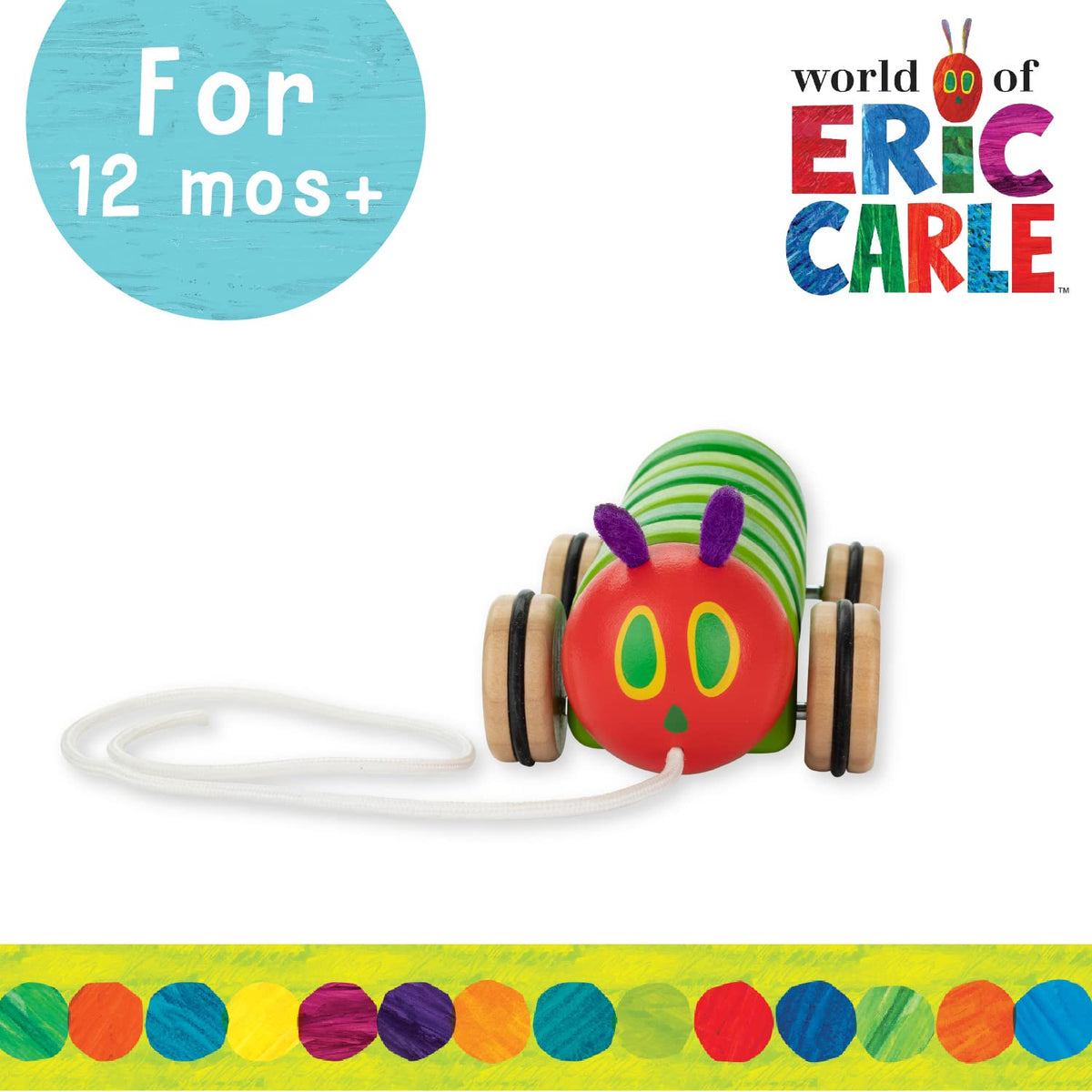 Kids Preferred World of Eric Carle Caterpillar pull toy, decorative nursery piece