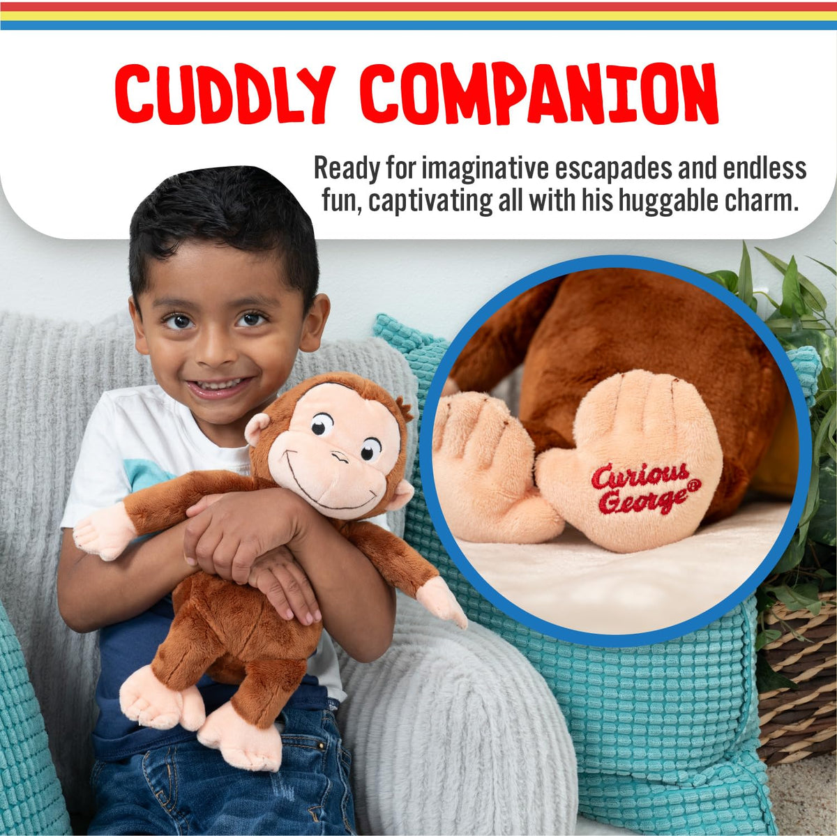 Kids Preferred Curious George cuddle toy adds nursery decor charm