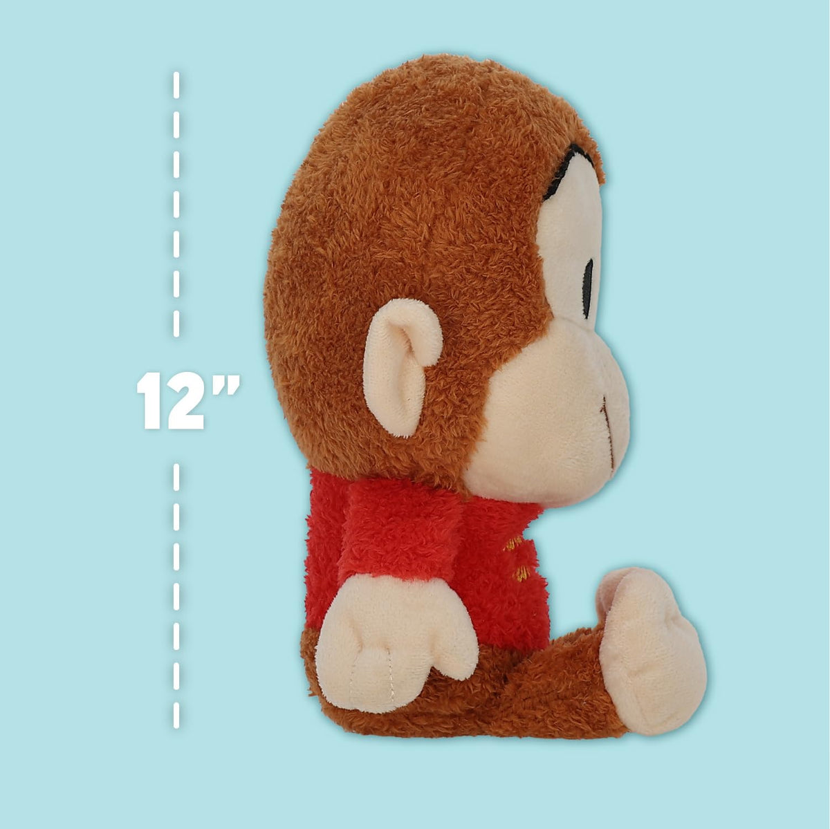 Kids Preferred Curious George Cuteeze plush backpack-ready design travels easily for adventures.