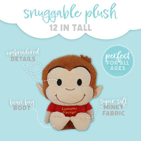 Kids Preferred Curious George Cuteeze plush red shirt detail enhances recognizability and collectible appeal.