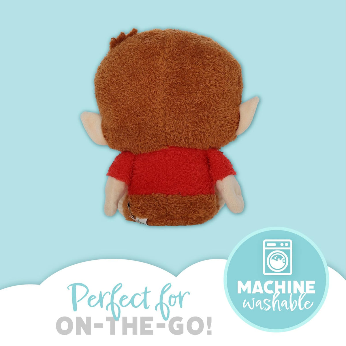 Kids Preferred Curious George Cuteeze plush snuggle pose encourages soft play and bedtime routines.
