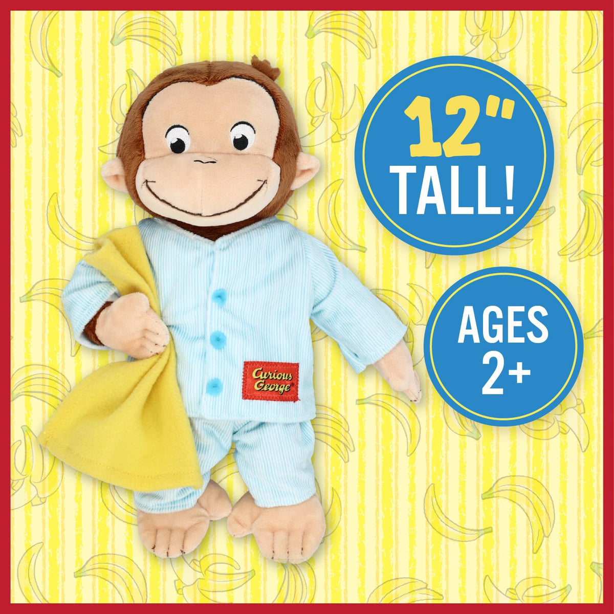 12-inch plush adds charm to a bedroom shelf or toy corner.