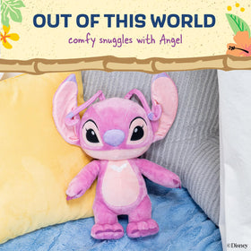 Kids Preferred Disney Angel plush as a travel companion on a car seat or plane