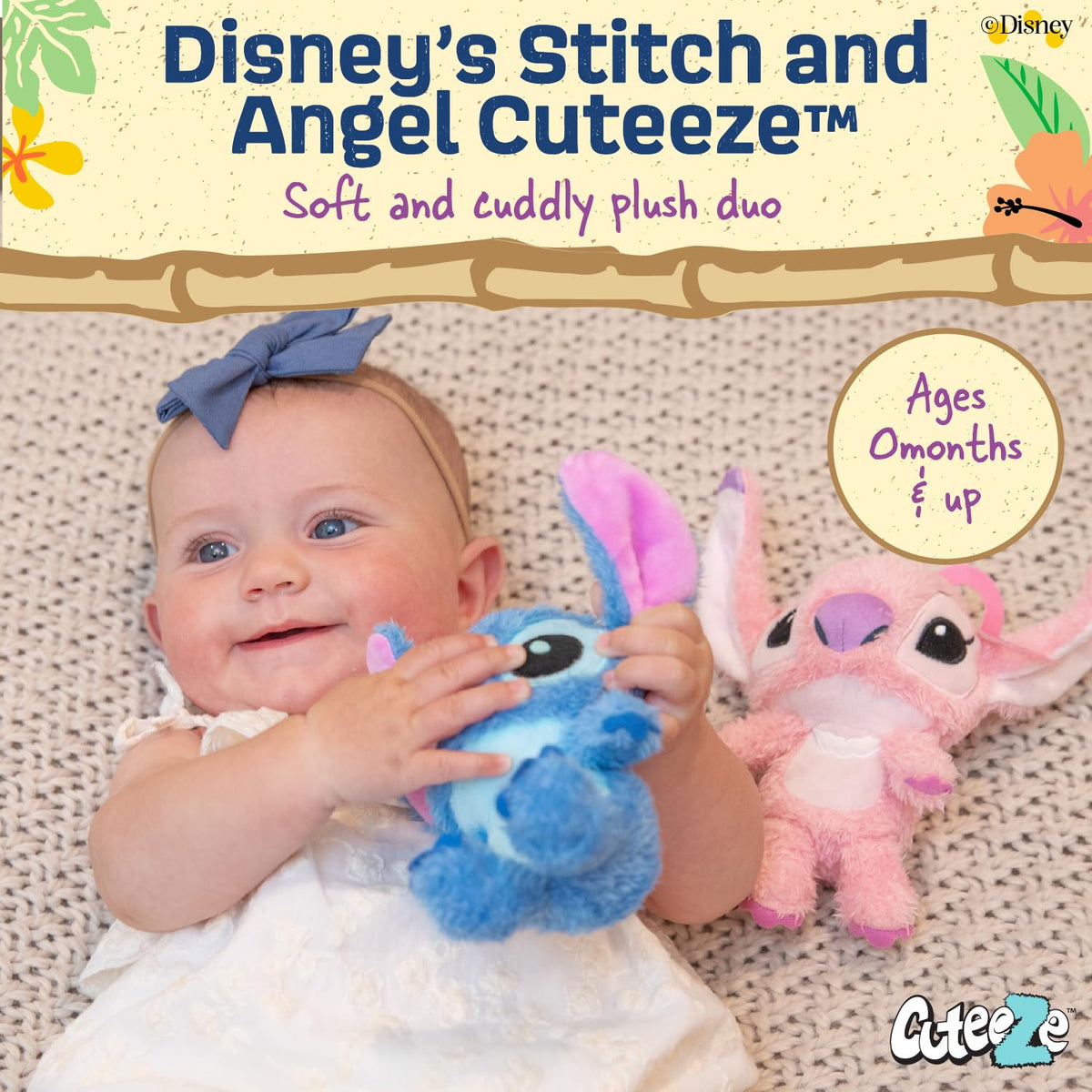Disney Baby Lilo & Stitch Cuteeze Stitch plush ready for everyday adventures