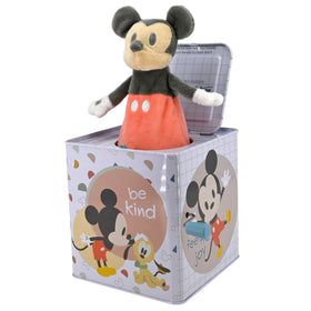 Kids Preferred Disney Mickey Mouse jack-in-the-box opens to delight babies with a gentle surprise.