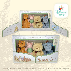 Kids Preferred Pooh plush packaging highlights gift-ready set.